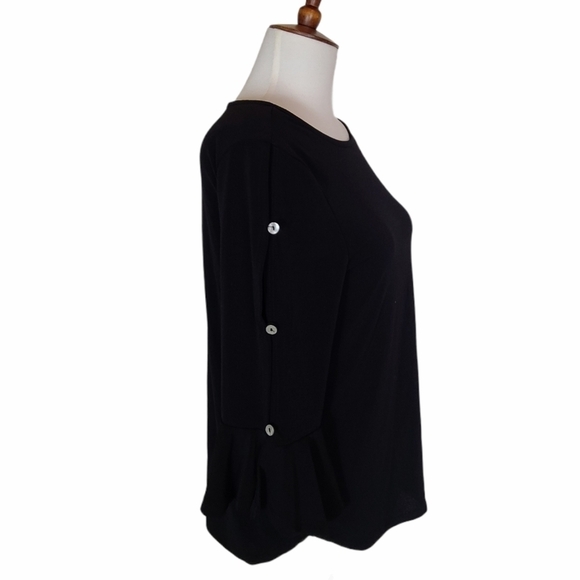 Green Envelope Black‎ Open Shoulder Blouse Small NWT - Picture 5 of 10